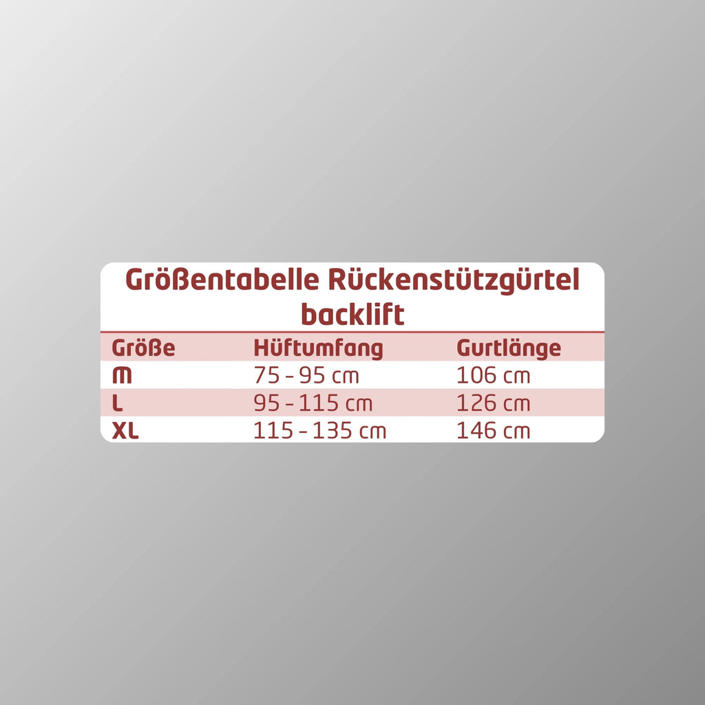 BACKLIFT RÜCKENSTÜTZGURT